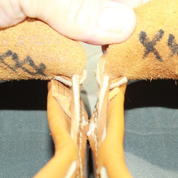 LL Bean Brown Leather Gumshoe Low Moccasin Duck Boots Size 8 Medium - Picture 8 of 10